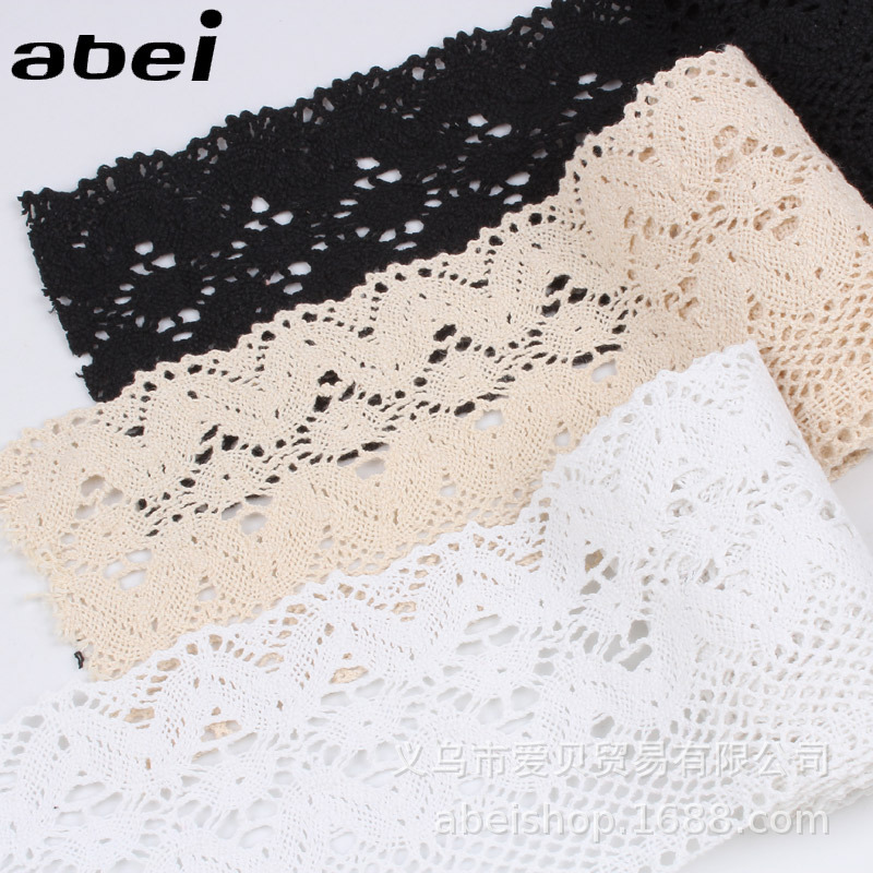 DIY clothing accessories lace pure cotton pastoral style curtain lace accessories lace cotton thread wide lace