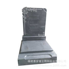 湖南长沙陵园石碑图片  墓碑碑文落款写法  印度红莲花图案