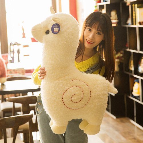 Cute Alpaca Doll Plush Toy Lamb Pillow Sleeping Rag Doll Children's Doll Birthday Gift for Boys and Girls