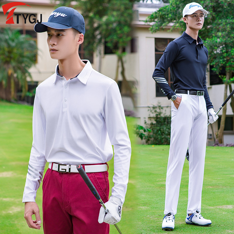New golf clothing men's long sleeve T-shirt autumn and winter men's clothing competition with logo