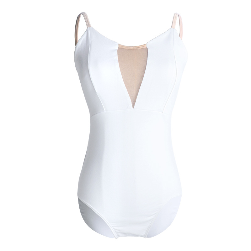 Ropa de práctica de baile de ballet mujer adulta verano hling cuello en V examen DE ARTE cuerpo gimnasia ropa entrenamiento de maestros mono