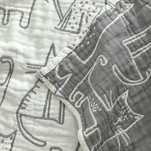 2019 new cotton gauze pillow cover Japanese style 6-layer pleated thickened pillow cover for male and female students