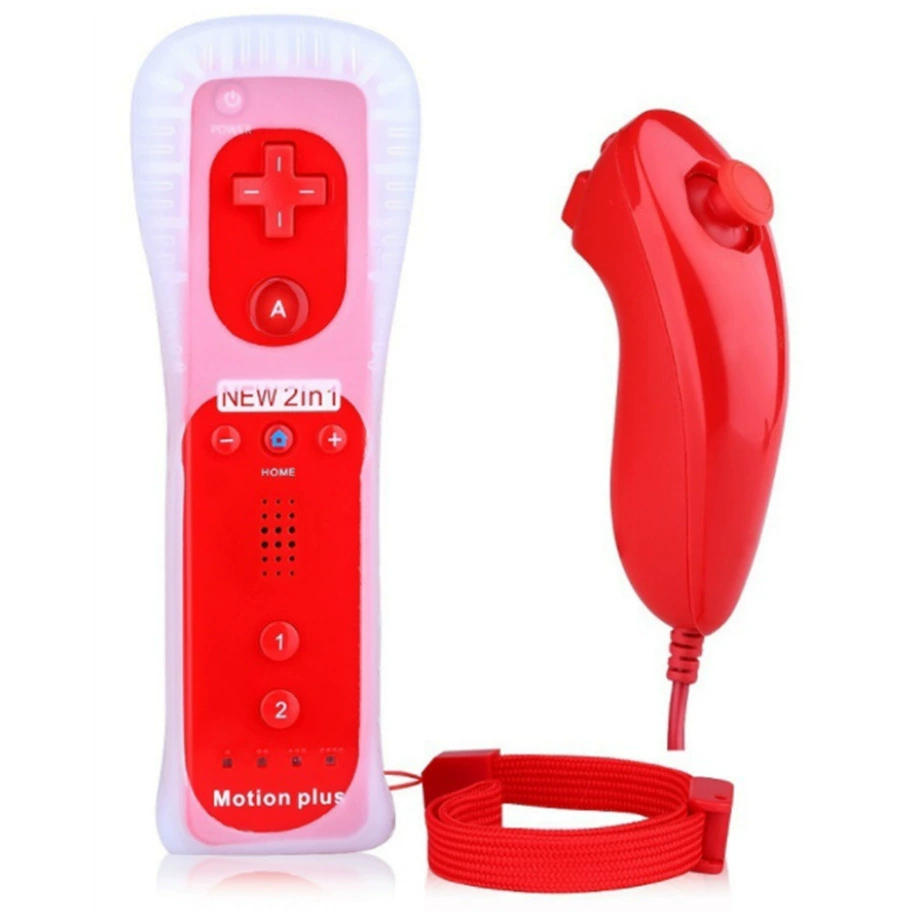 Ручка Wii, держатель Wii, левая и правая ручка встроенный акселератор, 2-в-правый держатель