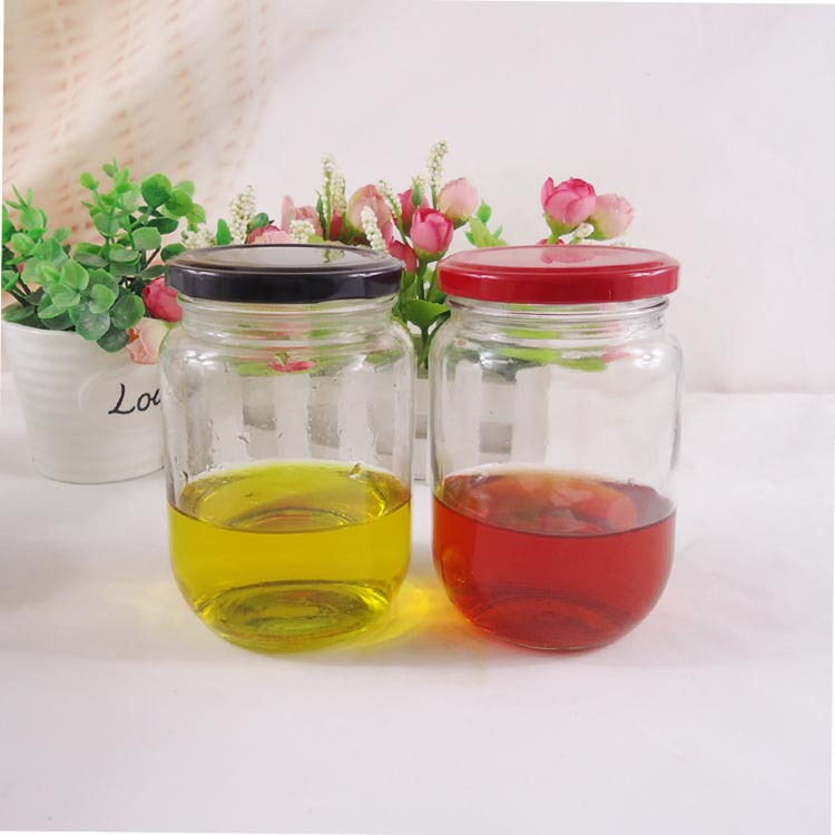透明480ml酱菜玻璃瓶芝麻酱瓶密封蜂蜜果酱瓶玻璃罐头瓶现货批发