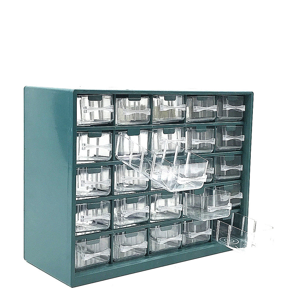 物料盒零件收纳盒 25PC抽屉式可挂螺丝盒收纳盒零件盒