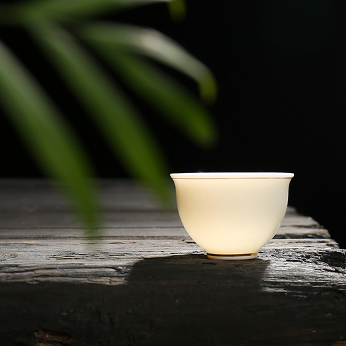 Wholesale Yifan Jade White Porcelain Tea Cup with Inspection Bowl  
Ceramic Kung Fu 