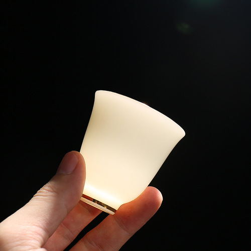 Wholesale Yifan Jade White Porcelain Tea Cup with Inspection Bowl  
Ceramic Kung Fu 