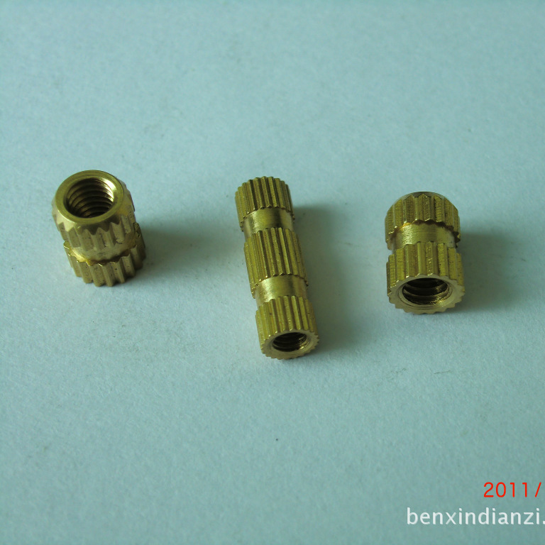 CNC数控车加工电子五金铜配件 电镀抛光攻牙光纤头卡簧槽轴承轴销