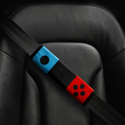 Headrest: Sports Gemini Pillow Car Headrest - red-and-blue-handheld-shoulder-strap