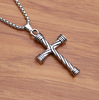 Double-sided necklace, fashionable pendant for beloved suitable for men and women, European style