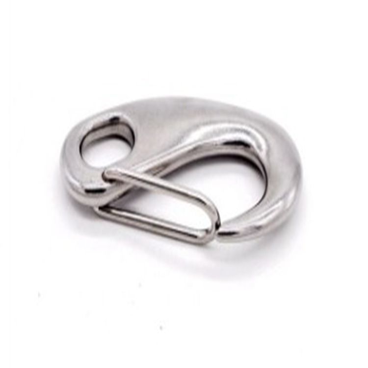 304不锈钢蛋型卸扣 蛋形钩 钢丝绳快挂扣 椭圆型弹簧卸扣  弹簧扣