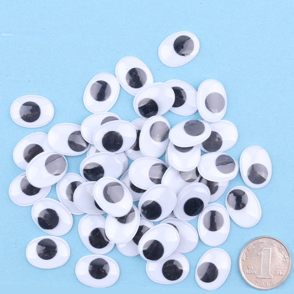 1 color ojos móviles con adhesivo creativo hecho a mano DIY con pestañas cuentas de ojos pegatinas color blanco y negro ojos arcilla Accesorios