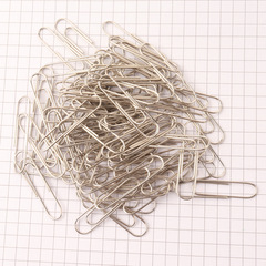 Ins-style nickel-silver plated paper clips for student office supplies, 28mm clip fasteners