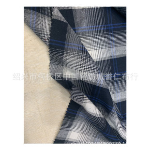 Autumn and Winter New Twill Single-sided Brushed Flannel Yarn-dyed Plaid Fabric Polyester Cotton Blend Men's Shirt Fabric in Stock