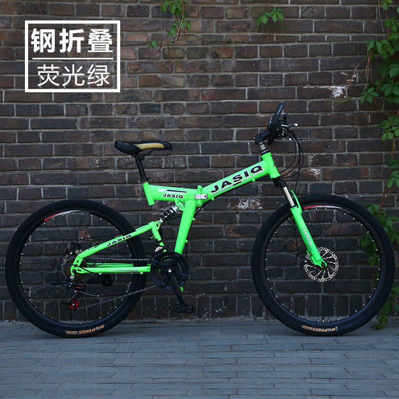 21 speed Green spoke wheel