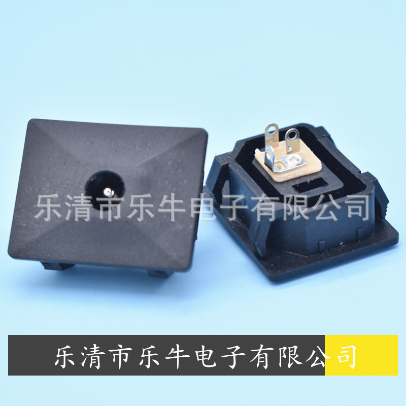 DC插座DC-019C 5521 5525卡式大面板5.5DC母座5.5*2.1 2.5 大插座