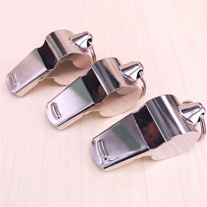 High-quality 6-character stainless steel referee whistle, outdoor emergency fan whistle, metal sports whistle, direct from the manufacturer