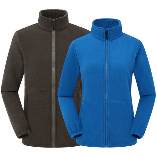 Fleece jacket, outdoor women's fleece thickened warm men's jacket autumn and winter, LOGO can be made, cross-border foreign trade