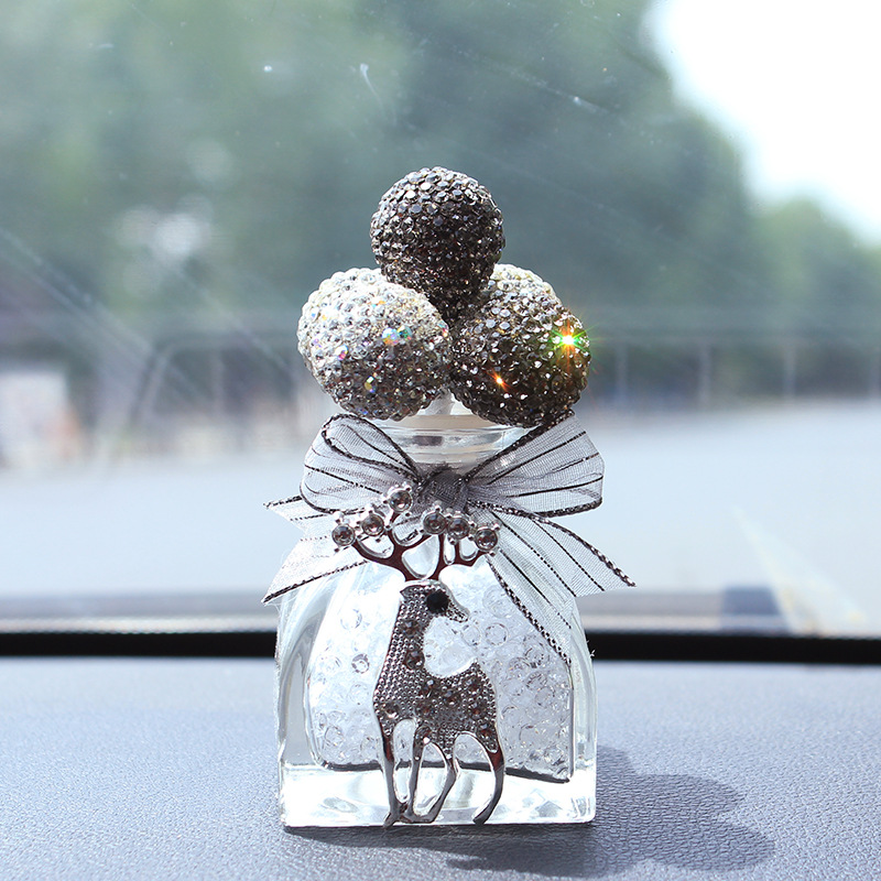 Accesorios creativos para coche, soporte para perfume de coche, adorno de globo con diamantes de imitación, decoración interior de coche, regalo, novedad de 2015