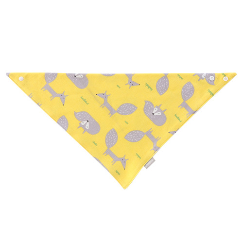 New double-layer cotton triangle towel baby double-button adjustable saliva towel baby bib bib eating pocket