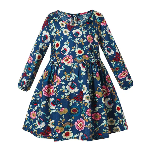 Tibetan green long sleeve rich flowers