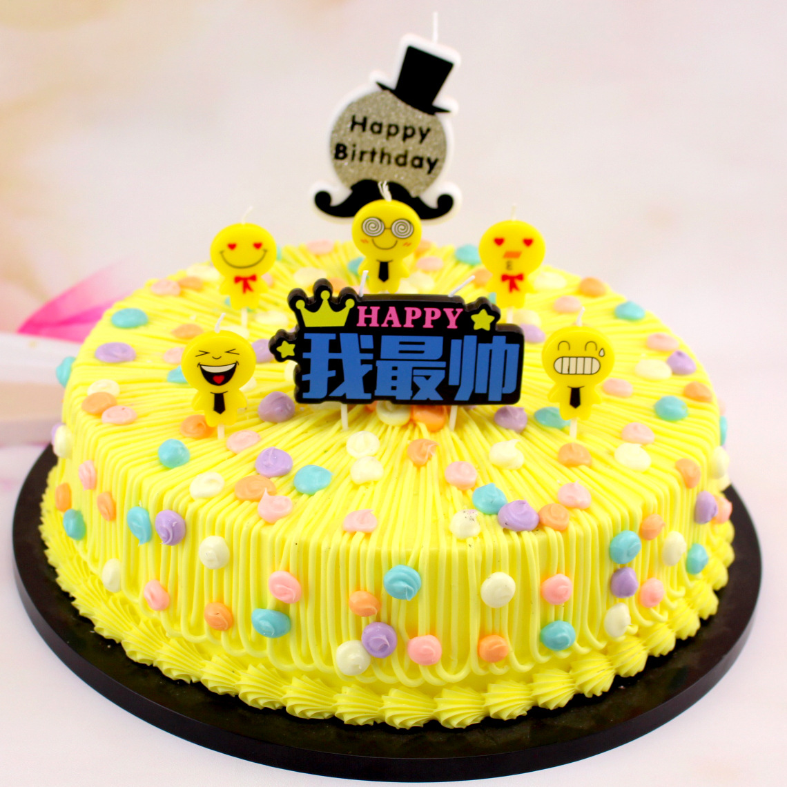 Día del Padre transfronterizo Glitter vela barba Sr. labios rojos diosa libre de humo pastel creativo vela de cumpleaños al por mayor