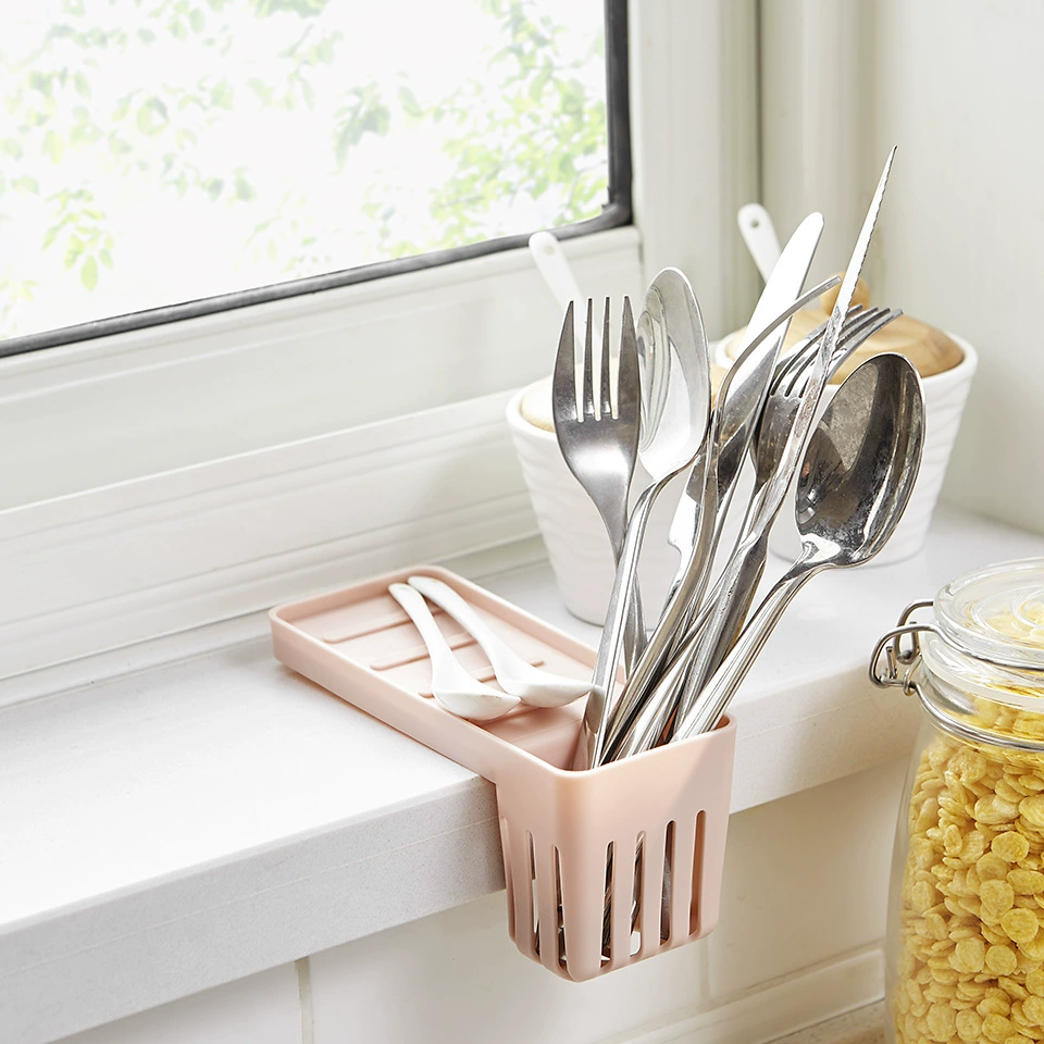 A2769 Kitchen with a suction cup suction sink drain water faucet storage basket storage hanging basket sponge shelf