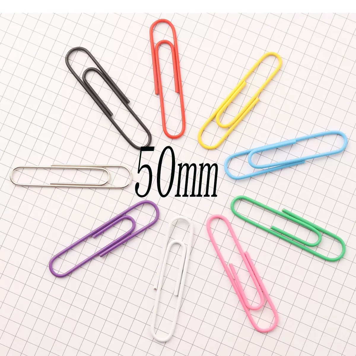 创意卡通书签彩色回形针镀镍回形针曲别针资料固定针装饰 50mm