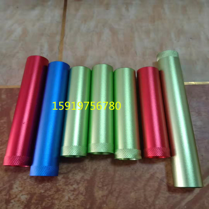 源头工厂阳极氧化6063铝管 彩色氧化喷砂 研磨 滚花 高光加工铝件