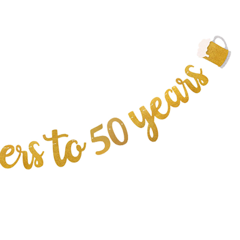 Fiesta de cumpleaños Cheers & Beeis a 0123456789 años papel tire bandera brillo tire flor