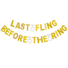 单身派对金色拉旗闪粉拉花LAST FLING BEFORE THE RING厂家直供