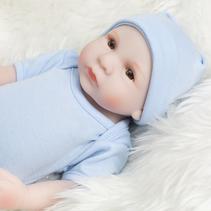 Mini muñeca reborn de 10 pies de altura de goma para niños, educación temprana, madre principiante, práctica, casa de juegos, muñeca de juguete