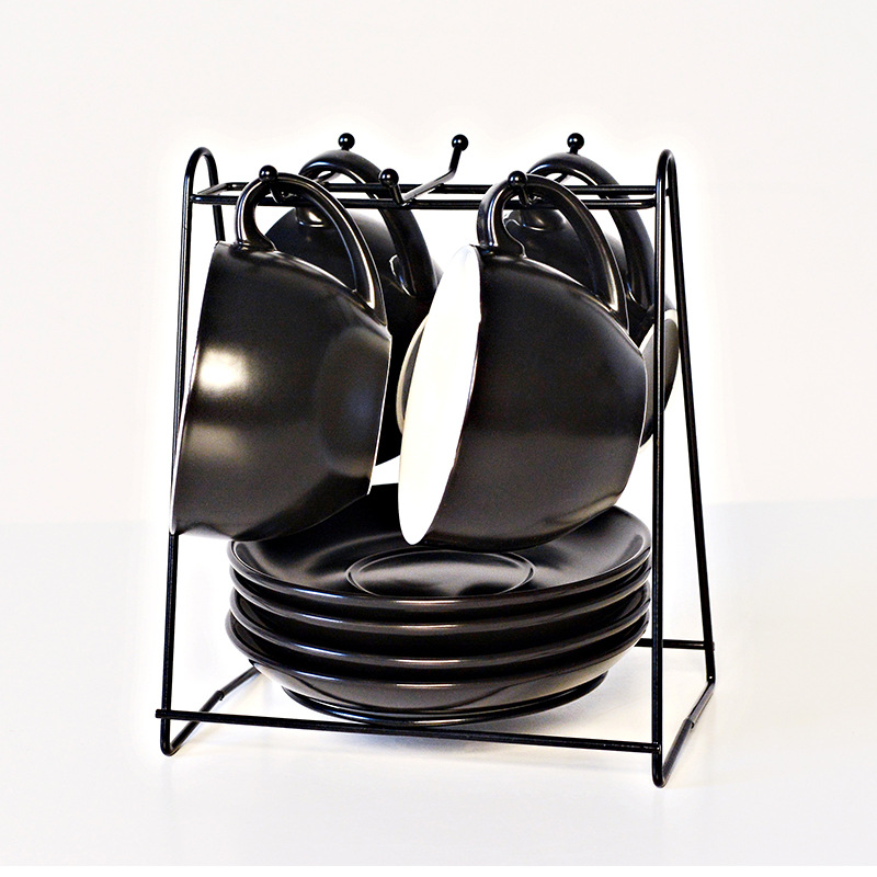 Tazas de café originales, tazas de cerámica, tazas de moda, tazas de agua con cucharas, platos de café al por mayor