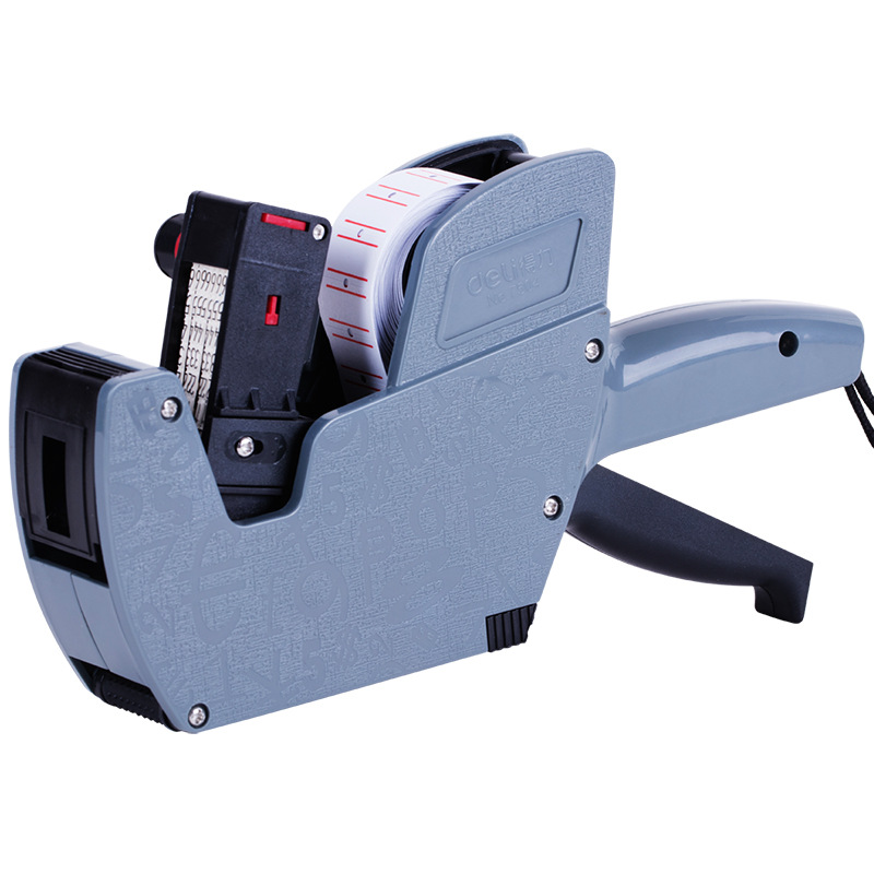 Deli 7504 sola fila máquina de fijación de precios codificación pistola supermercado producto precio máquina de codificación
