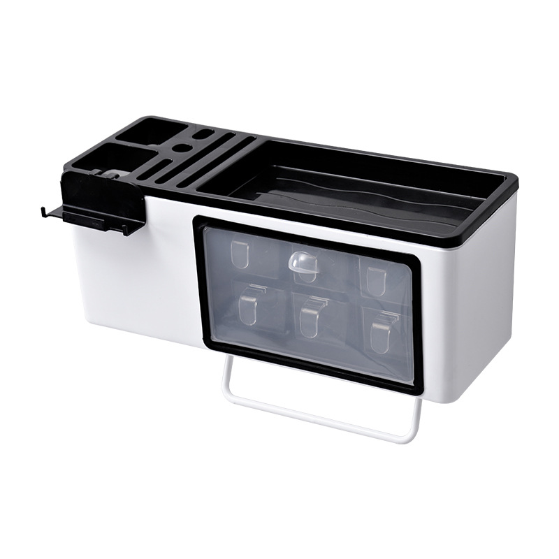 Kitchen Department Store Multifunctional Storage Rack Wall-Mounted Punch-Free Storage Knife Holder Desktop Plastic Seasoning Box Creative