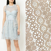 高端水溶蕾丝花边布料高档牛奶丝刺绣女装礼服婚纱服饰辅料