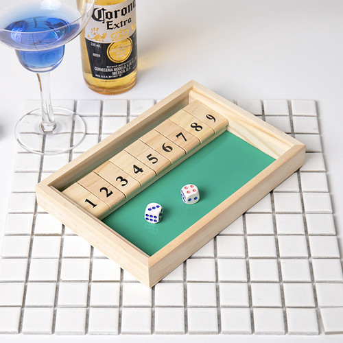 Wooden two-person digital flop drinking game props entertainment supplies digital flop drinking toy wholesale