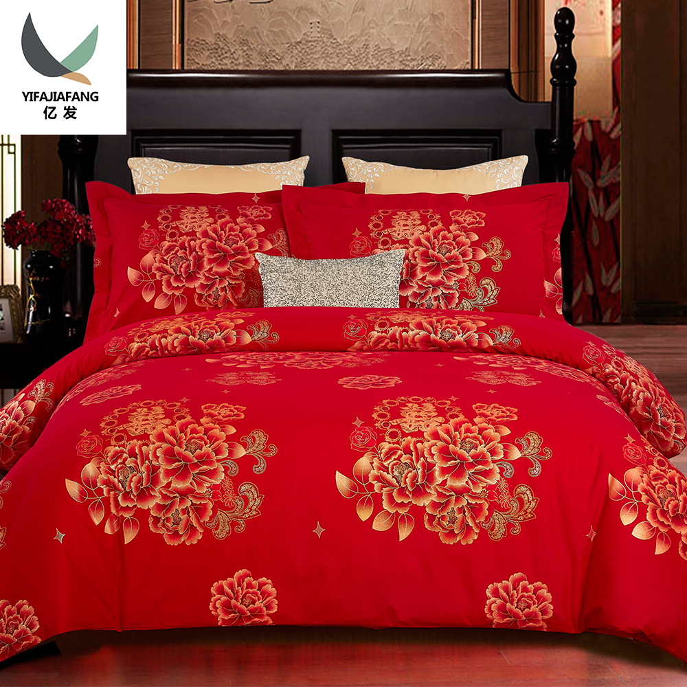 厂家供应32S 21S 秋冬全棉活性印花床上用品面料 四件套面料批发