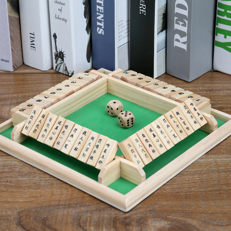 Flip de cuatro lados, flop para 4 personas, flop para beber, barra de juguetes, dados, bebida, accesorios de juego, personalización de juegos de mesa