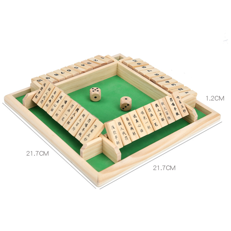 Flip de cuatro lados, flop para 4 personas, flop para beber, barra de juguetes, dados, bebida, accesorios de juego, personalización de juegos de mesa