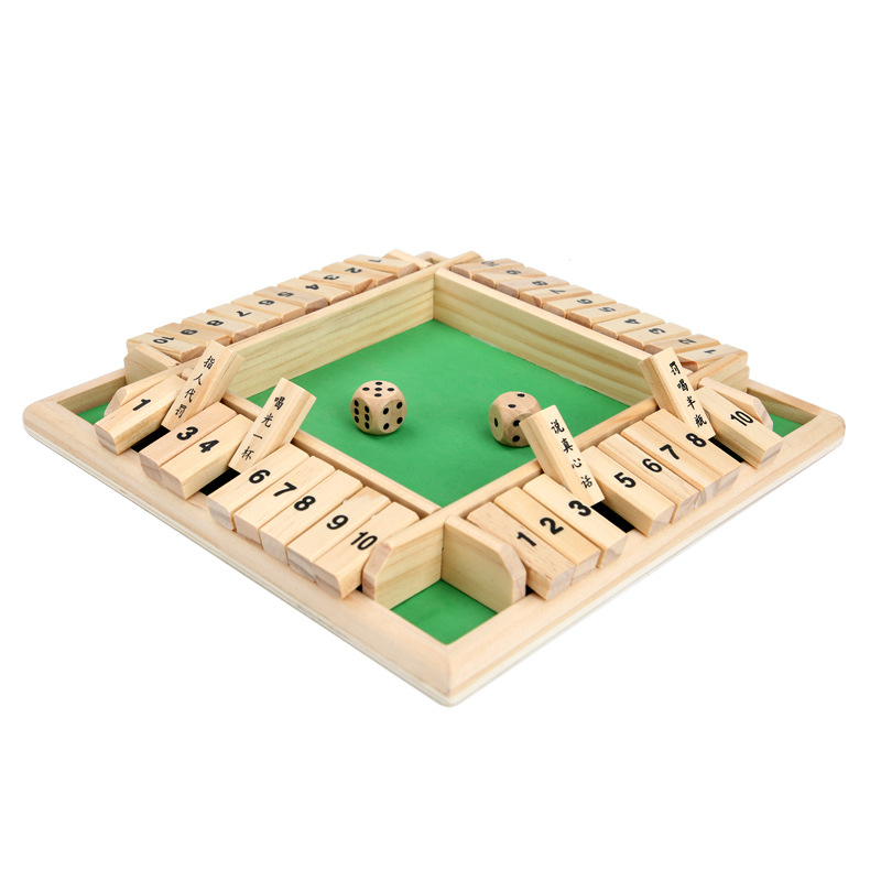 Flip de cuatro lados, flop para 4 personas, flop para beber, barra de juguetes, dados, bebida, accesorios de juego, personalización de juegos de mesa