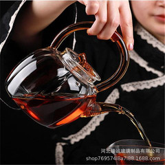 耐熱玻璃茶壺現代簡約茶壺花茶壺提梁壺煮茶壺批發一件代發
