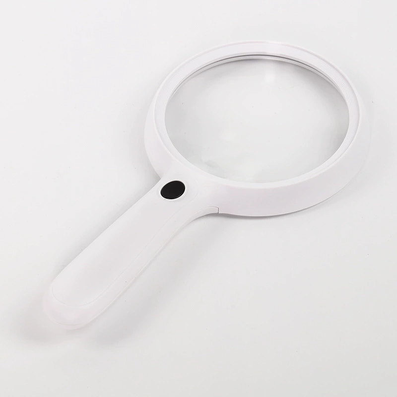 Ручное большое зеркальное зеркало 2 раза 6 раз с 14 светодиодными лампами HD старое увеличительное стекло для чтения