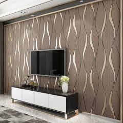 Modern simple 3D three-dimensional water ripple non-woven wallpaper curved buckskin TV background wall wallpaper