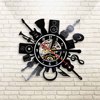 Cross -border Rock Music Art Wall Clock Clock Clock Clock Clock Musical Instrument Guitar Ethylene Recerium