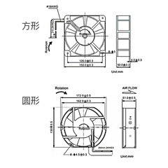 AC axial flow fan AC220V 38W elliptical 17CM cooling fan FP-108EX-S1-S