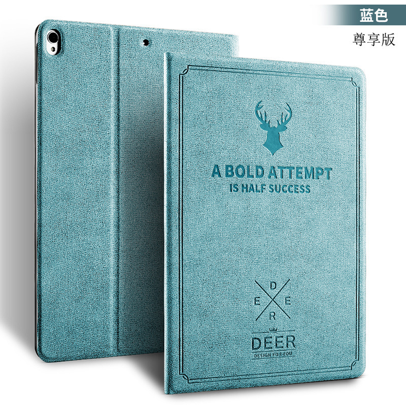 Aplicable iPad 10 2022 cubierta protectora de cabeza de ciervo retro 10.2 Air5 Pro 11 figura de ciervo cuero plano