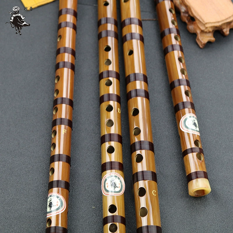 ♔Beginner's introduction to flute, refined single-insert brass section, bitter bamboo flute school piano shop instrument GF zero base