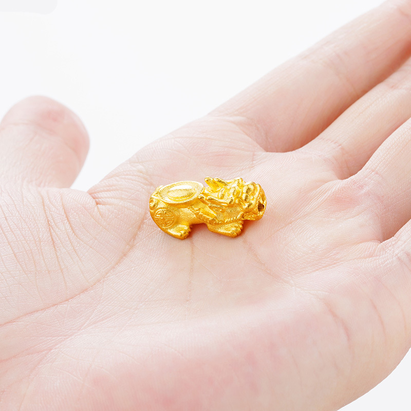 Vietnam arena oro 3D duro oro artesanía sólido pequeño solo lingote accesorios Net rojo Jinbao DIY pulsera Accesorios