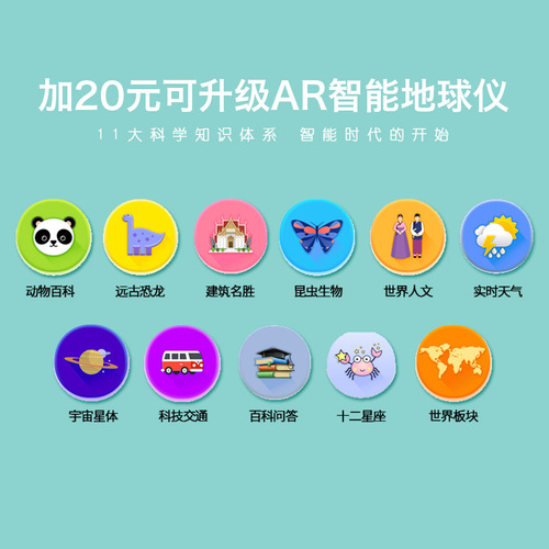 Large 32CM High-Definition Earth Globe for Middle School Students, Special Display Model, Child AR Illuminated Smart Globe, Wholesale